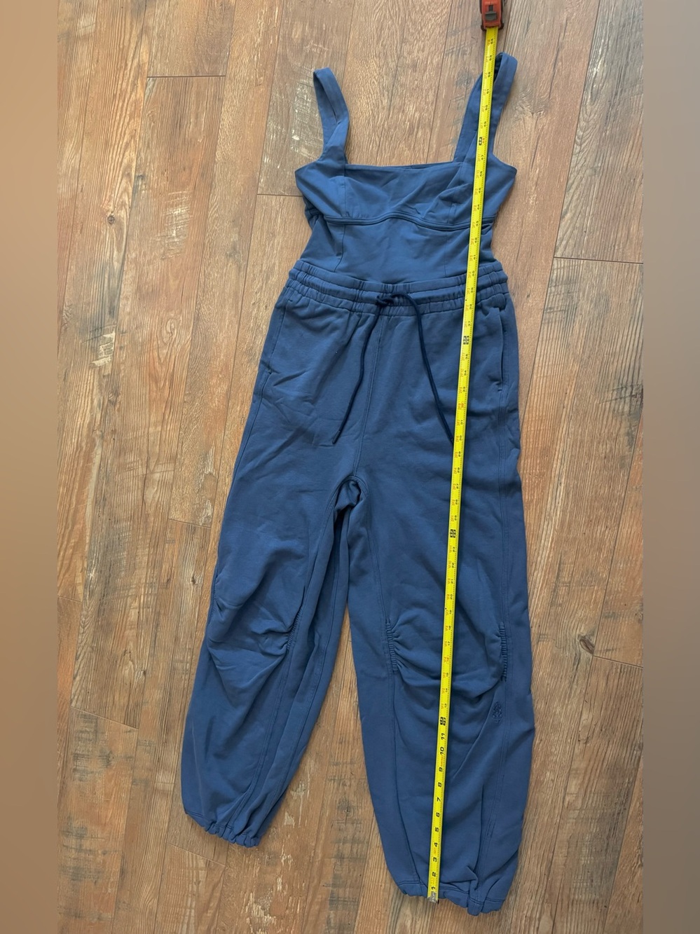 New Free people FP movement Navy Blue Jumpsuit with Drawstring Waist size XS - Picture 9 of 13